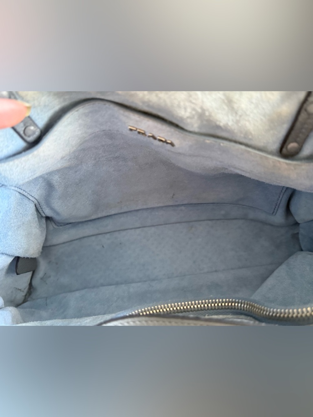 PRADA Glace Calf Leather Etiquette Tote Bag - Picture 9 of 11